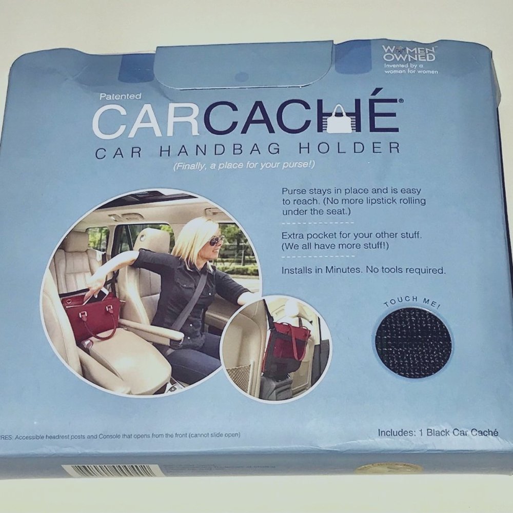 Car Cache car handbag holder black